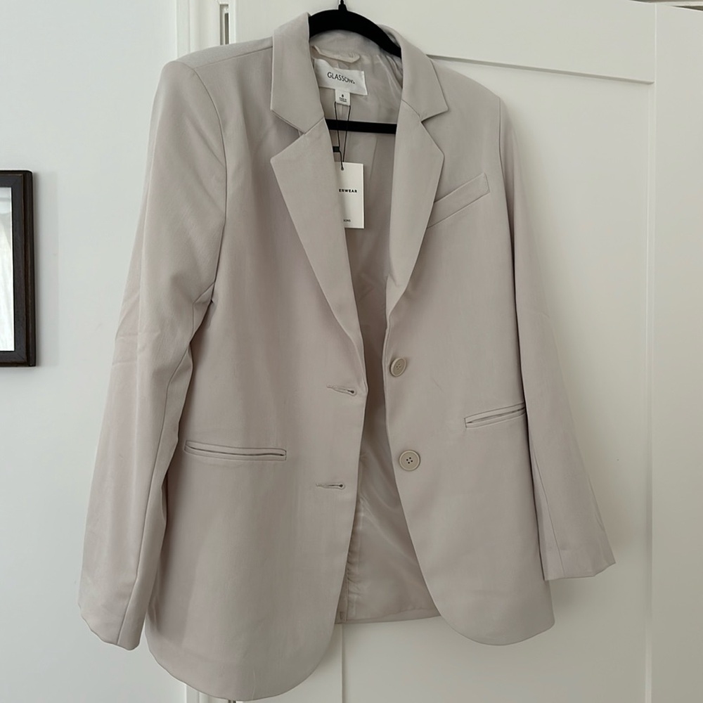 NWT Tan Beige Glassons Blazer Jacket